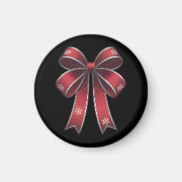 Íman Arco Vermelho Coquette Natal Com Flocos De Neve