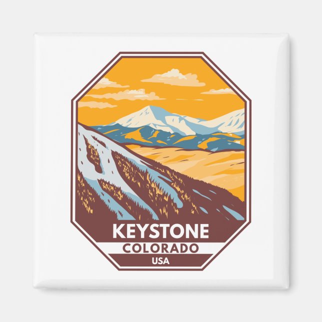 Íman Área de Esqui de inverno de Keystone Colorado (Frente)