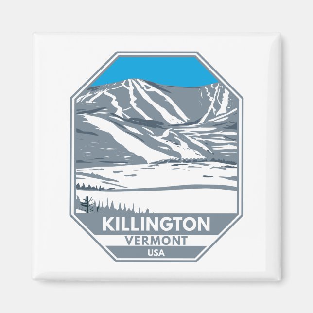 Íman Área de esqui de Killington Vermont (Frente)