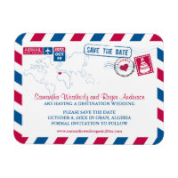 Argélia Airmail Weding Date sz 3x4