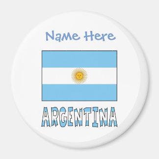 Íman Argentina Bandeira Argentina Azul Personalização 