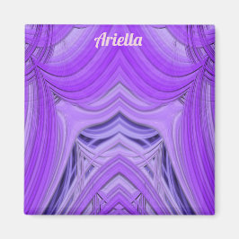 Íman ARIELLA ~ 3D Design Fractal azul roxo