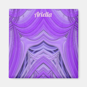 Íman ARIELLA ~ 3D Design Fractal azul roxo