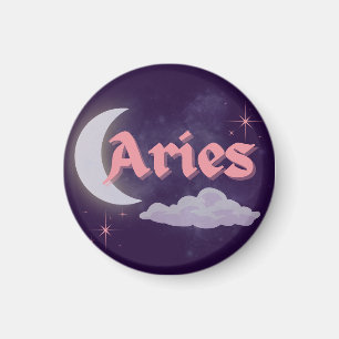 Íman Aries Celestial Aestésico Nuvens sobre Lua Design