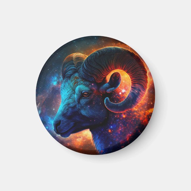 Íman Aries Sinal de Estrela Zodiac (Frente)