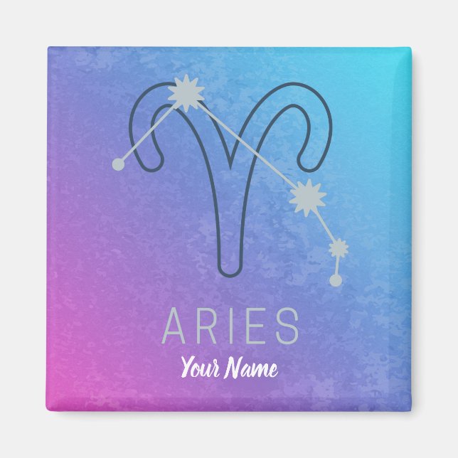 Íman Aries Zodiac - Sinal de Estrela Constelação de Hor (Frente)