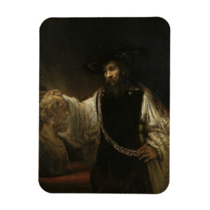 Íman Aristotle (384-322 BC) com um busto do local