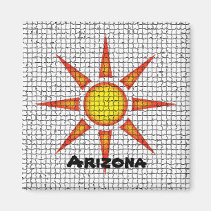 Íman Arizona alaranjada e amarela do mosaico de Sun do