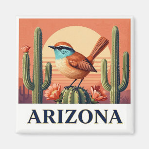 Íman ARIZONA Cactus Wren Flores de Saguaro 🌵