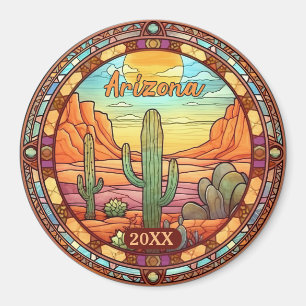 Íman Arizona Desert Cactus Watercolor