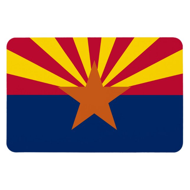 Íman Arizona Flag, American The Copper State (Horizontal)