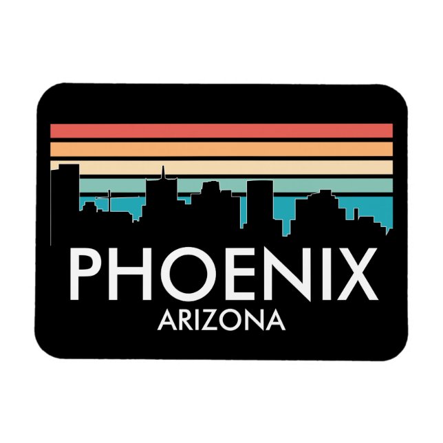 Íman Arizona Retro Sunset Skyline (Horizontal)