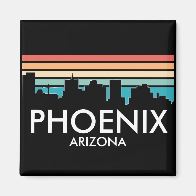 Íman Arizona Retro Sunset Skyline (Frente)