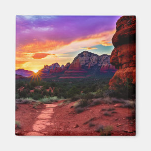 Íman Arizona Vermelha Sedona Rocha Natureza Bonita Suns