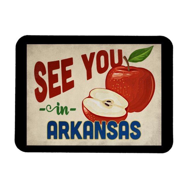 Íman Arkansas Apple - Viagens vintage (Horizontal)