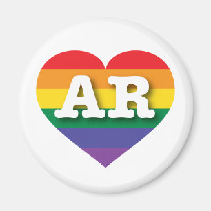 Íman Arkansas Orgulho gay Rainbow Heart
