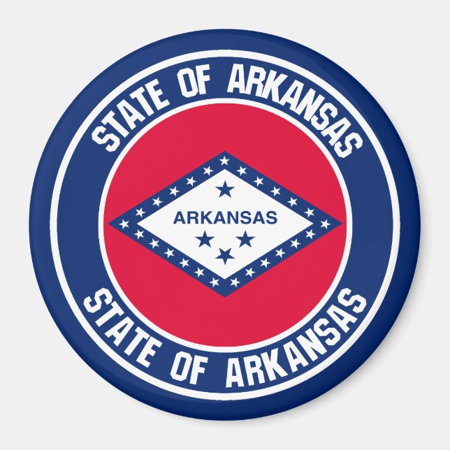 Íman Arkansas Round Emblem (Frente)