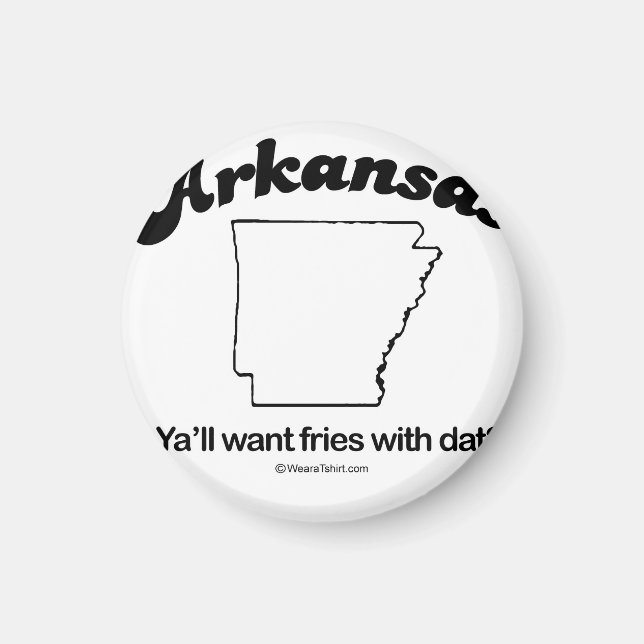 Íman ARKANSAS - T-shirts e Gea "ARKANSAS STATE MOTTO" (Frente)