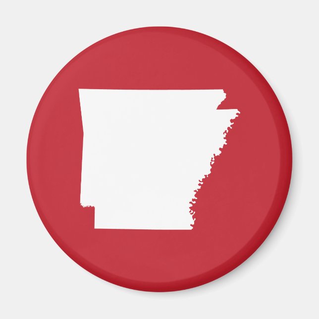 Íman Arkansas Vermelho e Branco (Frente)