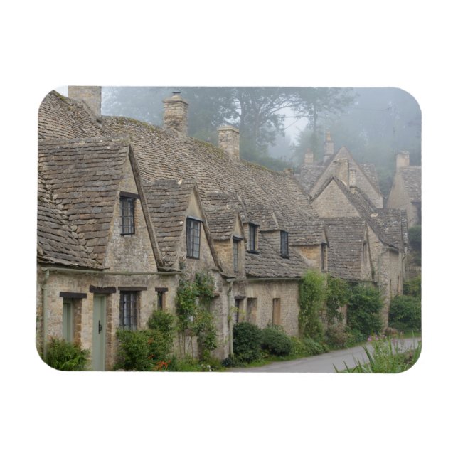 Íman Arlington Row, imã de fotos retangular de Bibury (Horizontal)