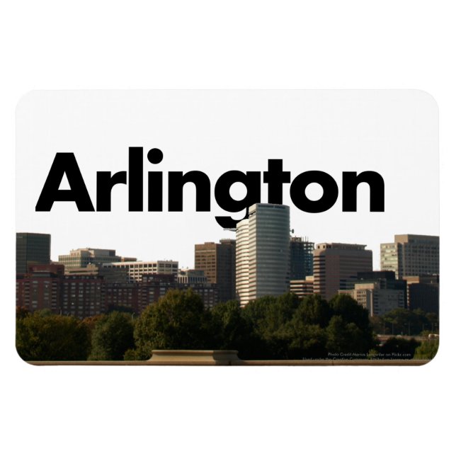 Íman Arlington TX Skyline c/Arlington no Sky Magnet (Horizontal)