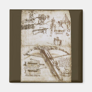 Íman Arma de besta gigante esboço de Leonardo da Vinci