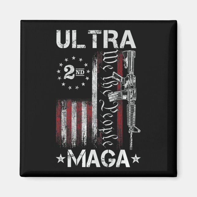 Íman Arma Ultra MAGA AR- Bandeira Patriótica Americana (Frente)