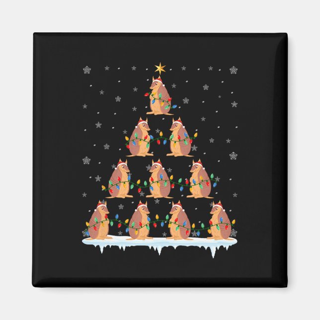 Íman Armadillo Animal Santa Hat Fora De Natal Feia (Frente)