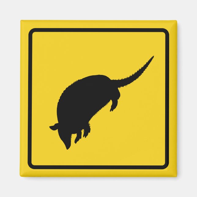 Íman Armadillo Warning Magnet (Frente)