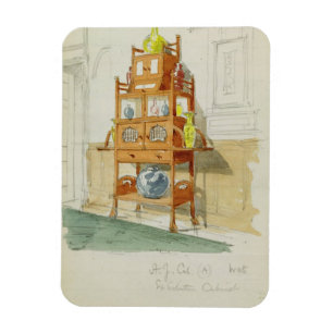 Íman Armário da exposição, c.1860s-70s (w/c & lápis