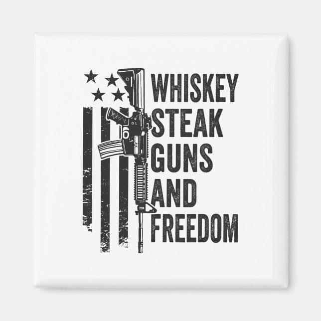 Íman Armas E Liberdade De Whiskey Steak - Gri De Churra (Frente)