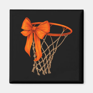 Íman Aro de Basquete Com Laço Cute Estética de Basquete