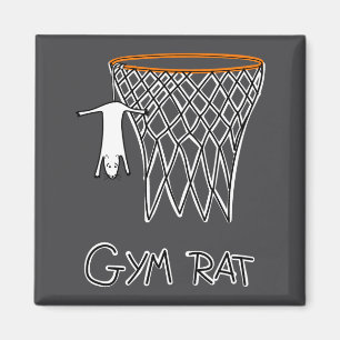 Íman Aro de Basquete Rato de Academia Engraçado
