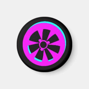 Íman Aro de Carro de Corrida Neon Rosa Preto