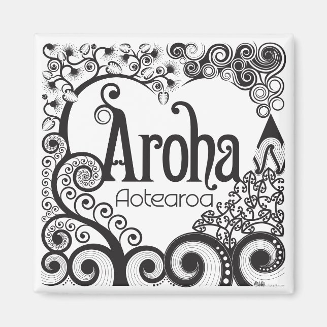 Íman Aroha Aotearoa Magnet (Frente)