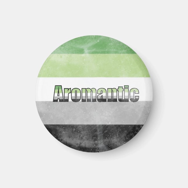 Íman Aromantic pride flag magnet (Frente)