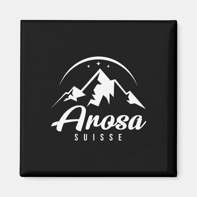 Íman Arosa Suiça Ski Resort Ski Snowboard (Frente)