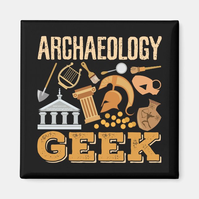 Íman Arqueologia Geek Professor Aluno Arqueólogo (Frente)