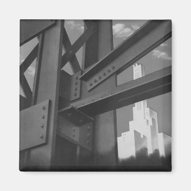 Íman Arquitetura de arranha-céu de construção de aço vi (Frente)