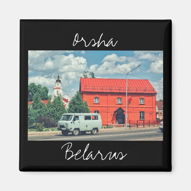 Íman Arquitetura de Belarus Orsha Red Mill Magnet (Frente)