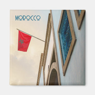 Íman Arquitetura de Marrocos com Bandeira, foto de viag