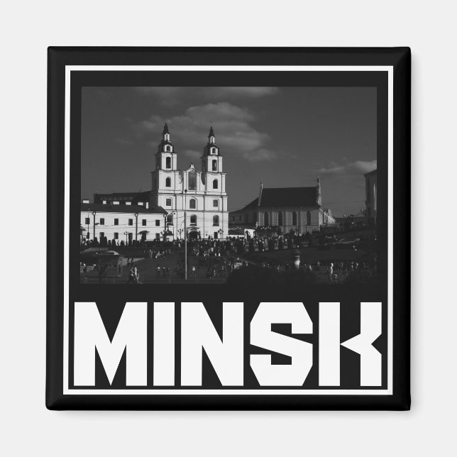 Íman Arquitetura de Minsk da Bielorrússia Magnet (Frente)