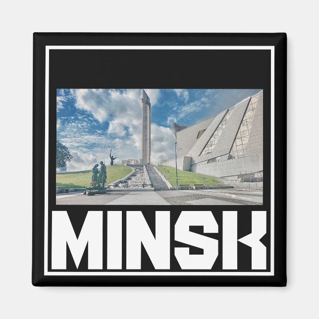 Íman Arquitetura de Minsk da Bielorrússia Magnet (Frente)