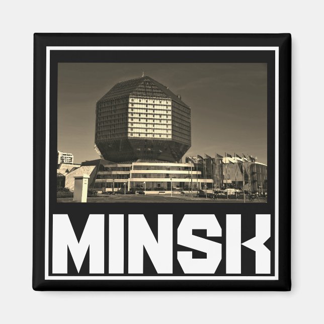 Íman Arquitetura de Minsk da Bielorrússia Magnet (Frente)