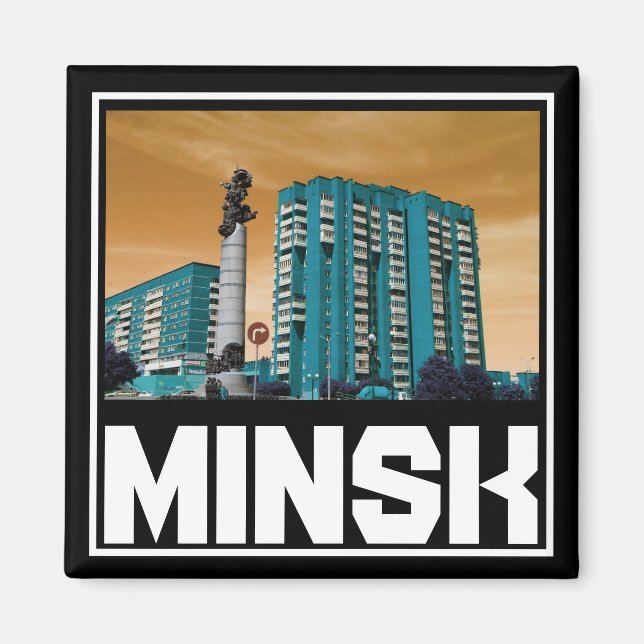 Íman Arquitetura de Minsk da Bielorrússia Magnet (Frente)
