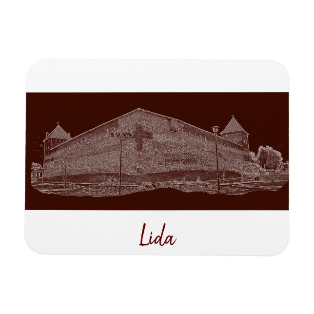 Íman Arquitetura do Castelo da Cidade da Bielorrússia L (Horizontal)