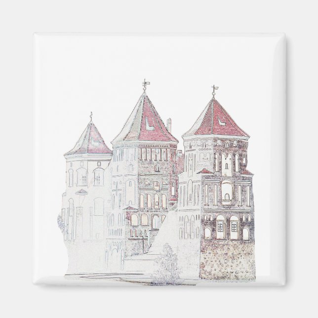 Íman Arquitetura do Castelo Mir da Bielorrússia (Frente)