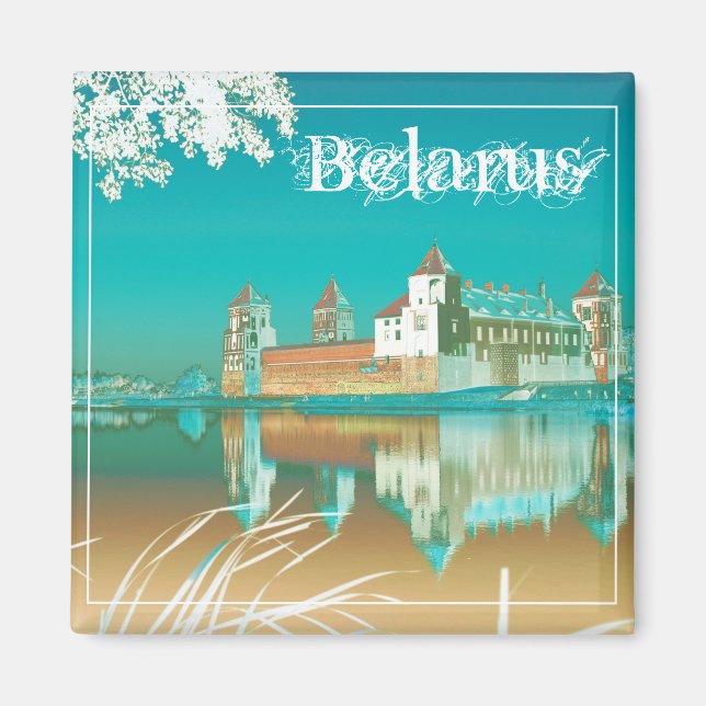 Íman Arquitetura Natural do Castelo de Belarus Mir Magn (Frente)