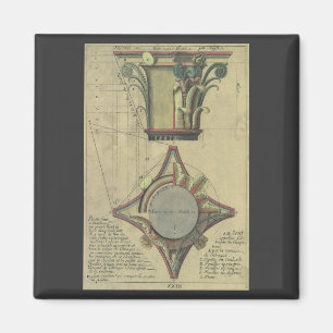 Íman Arquitetura Vintage, Coroa de Capital Decorativa