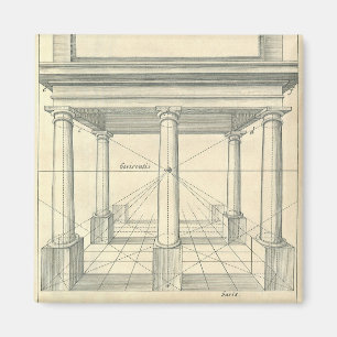 Íman Arquitetura Vintage, Portico Romano com Colunas